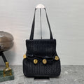 GLAMI Intrecciato Shoulder Bag Black, For Women, WomenÃƒÂ¢Ã¢â€šÂ¬Ã¢â€žÂ¢s Bags 10.2in/26cm