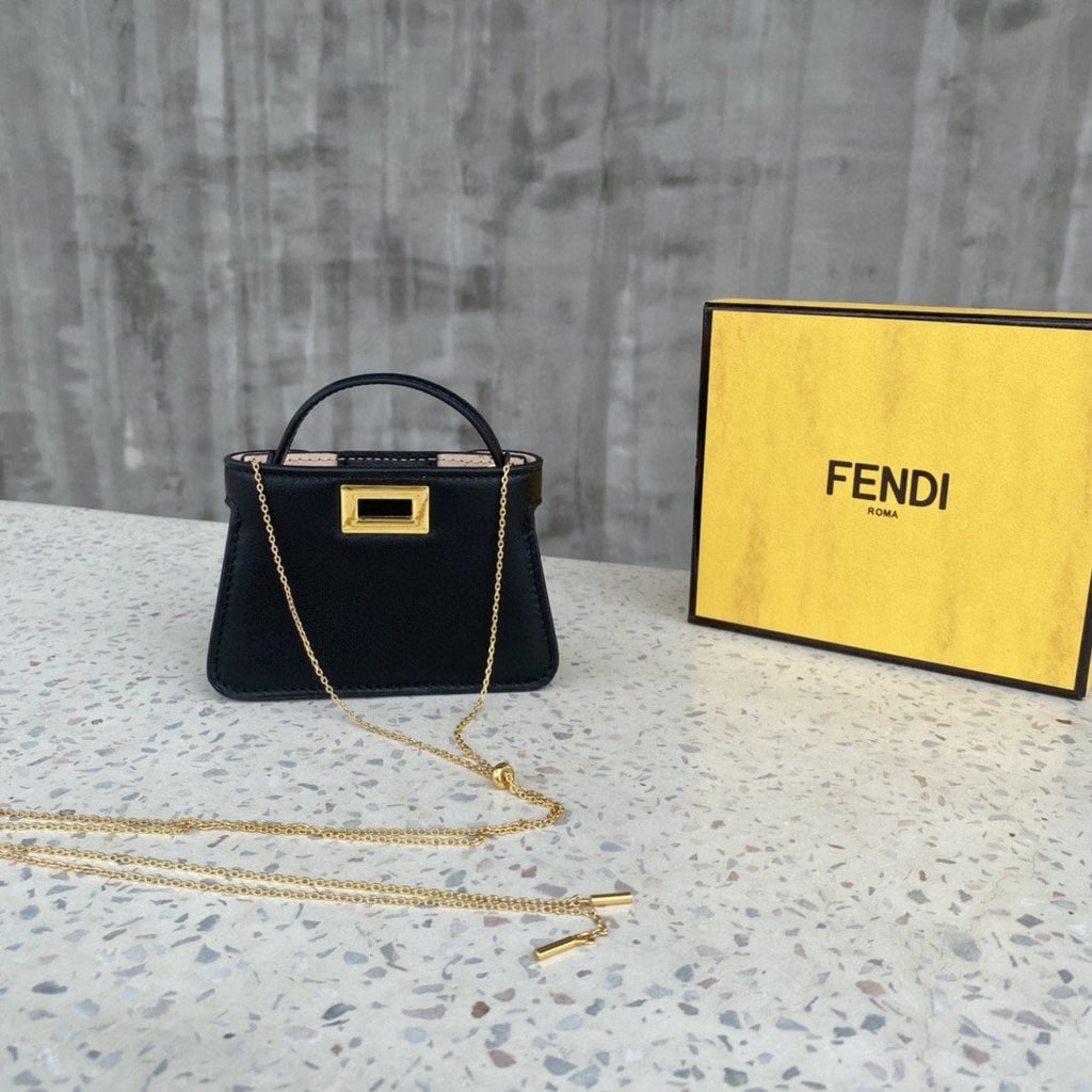 FI Nano GlamI Charm Crossbody Black Bag For Woman 12cm/4.5in