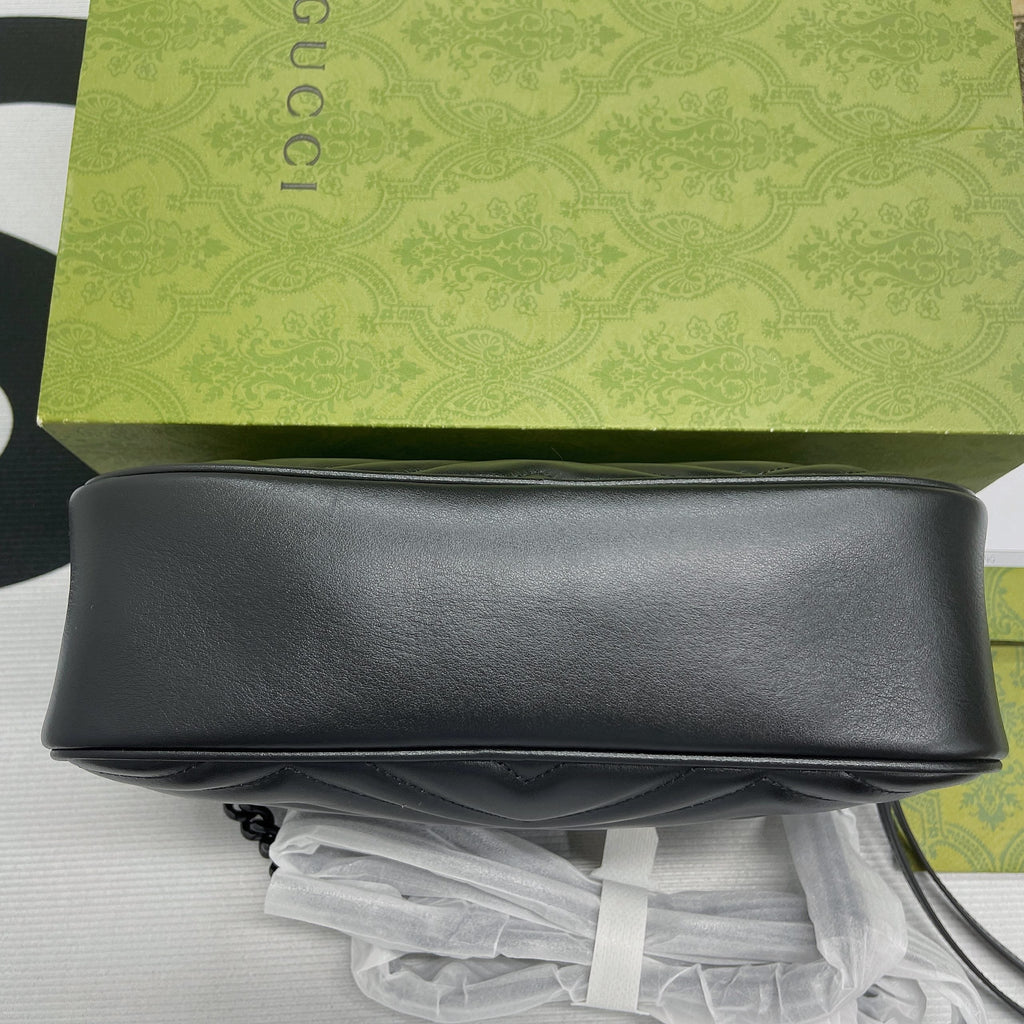 gg Marmont Matelasse Shoulder Bag Black For Women, Women’s Bags 9.5in/24cm gg