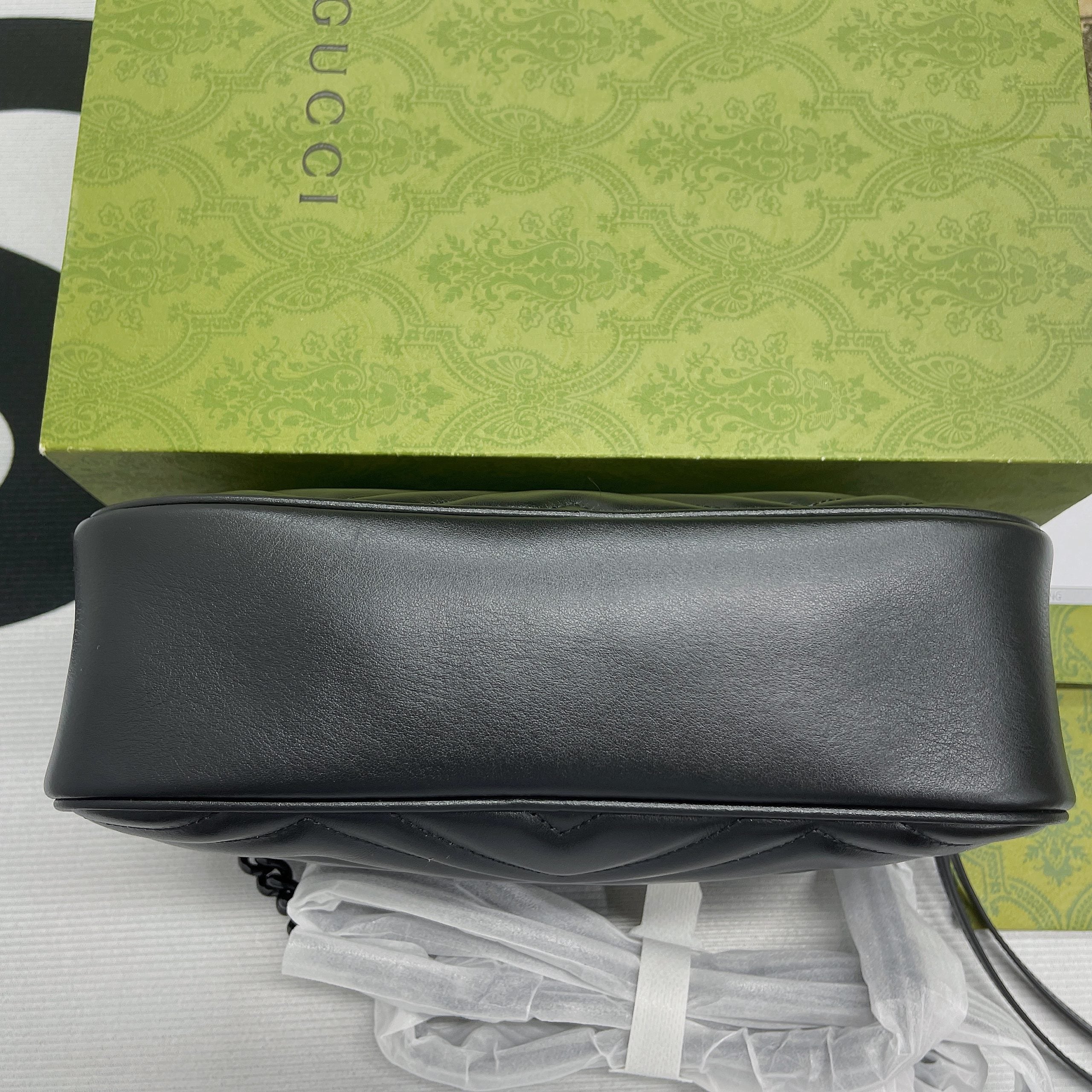 Glami Marmont Matelasse Shoulder Bag Black For Women, Women’s Bags 9.5in/24cm Glami