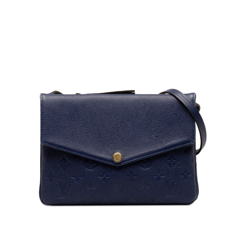Louis Vuitton Monogram Amplant Twice Shoulder Bag M50262 Iris Navy Leather  Louis Vuitton