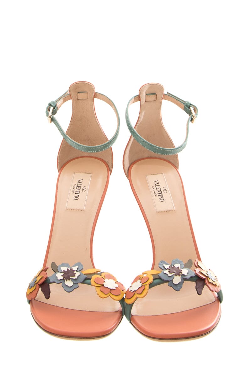 Valentino Multicolor Pink Sandal Heels SZ 39.5