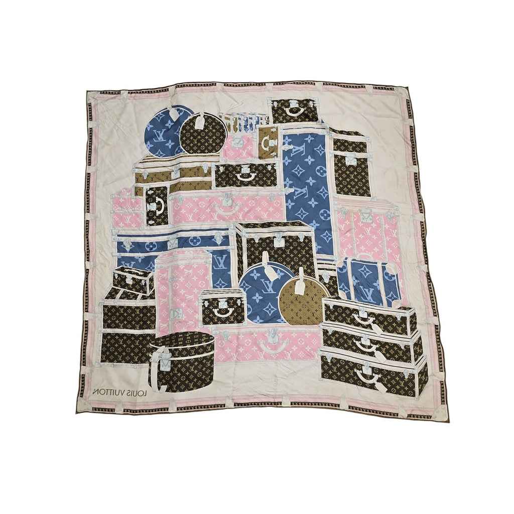 Louis Vuitton Silk Monogram Let’s Go Silk Square Scarf