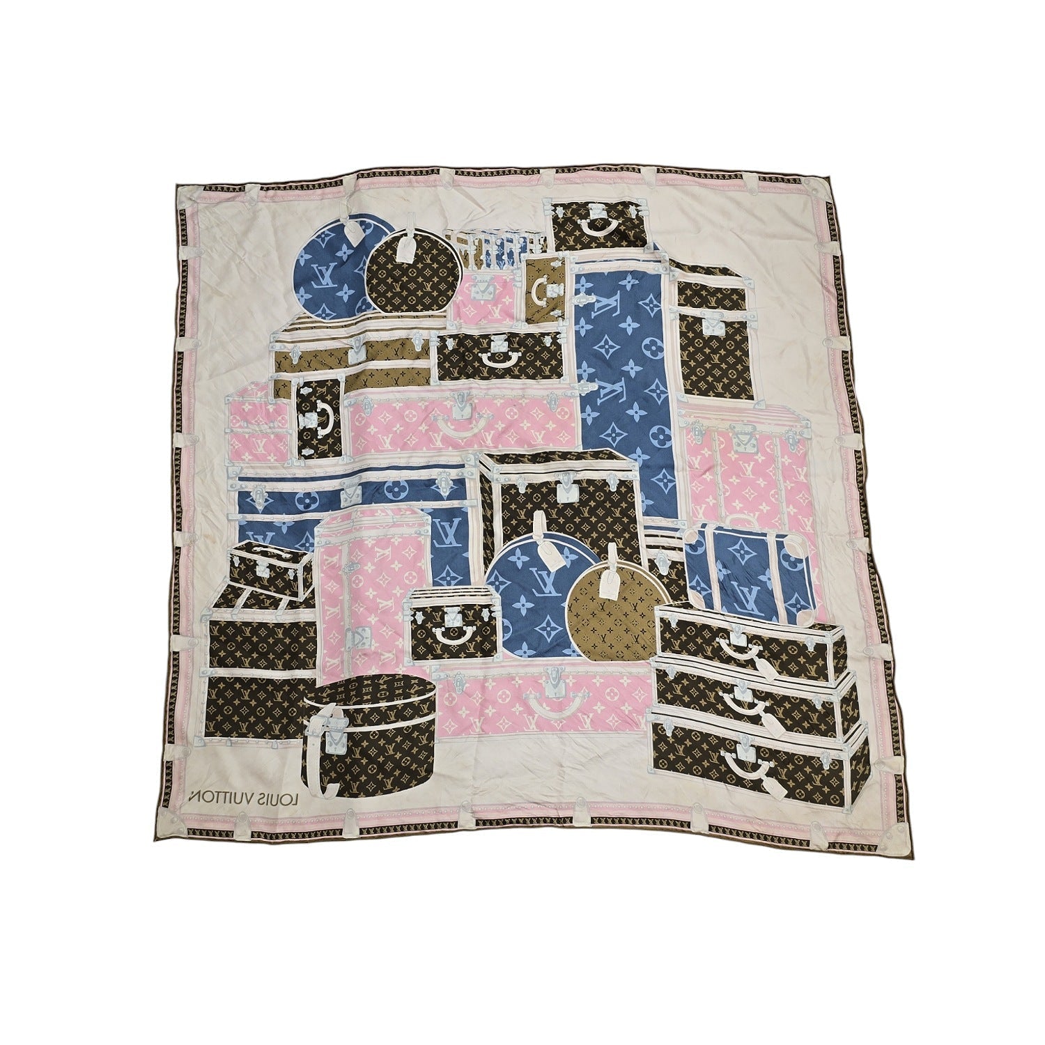 Louis Vuitton Silk Monogram Let’s Go Silk Square Scarf