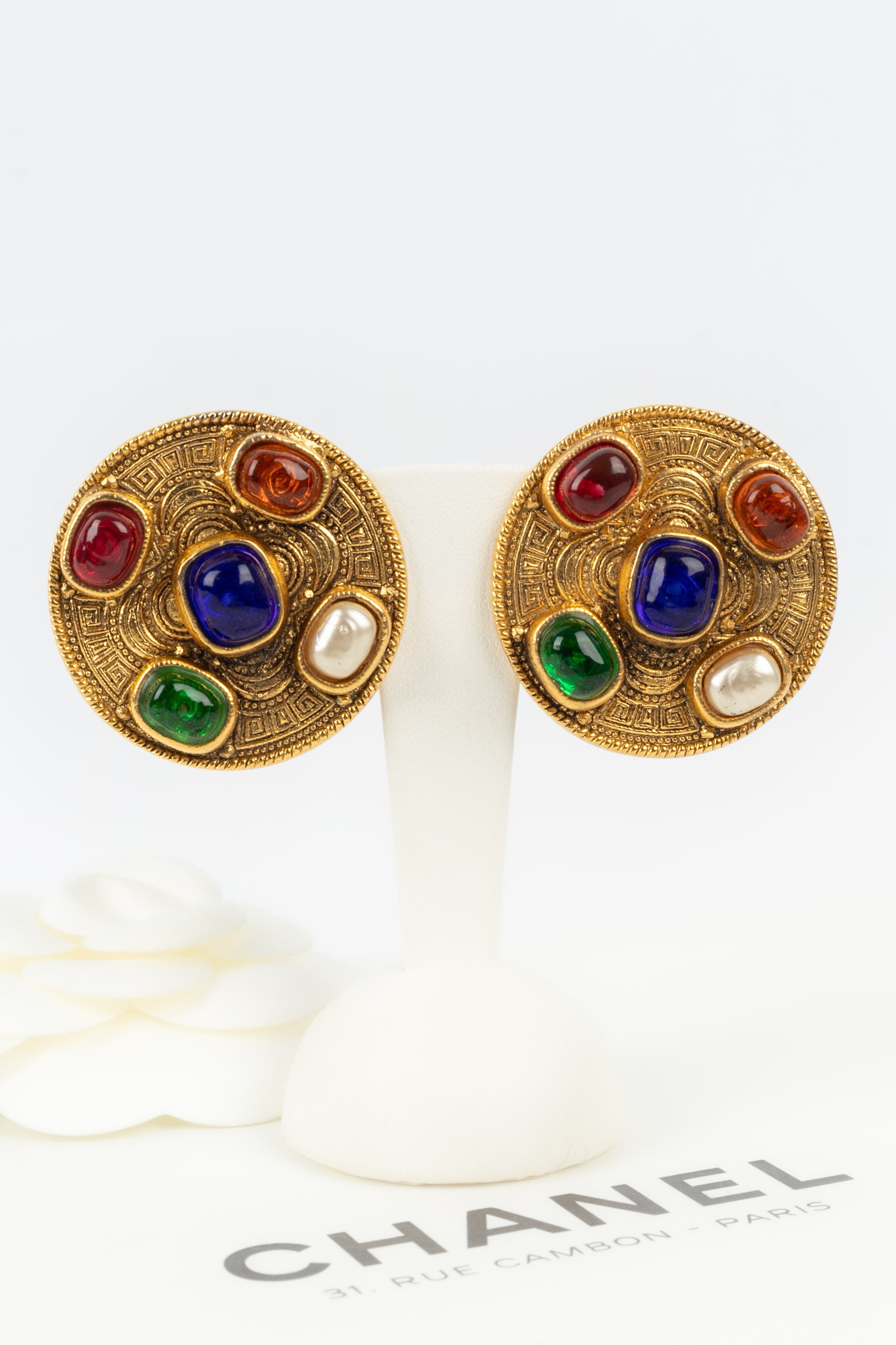 Boucles d'oreilles byzantines Chanel 1984