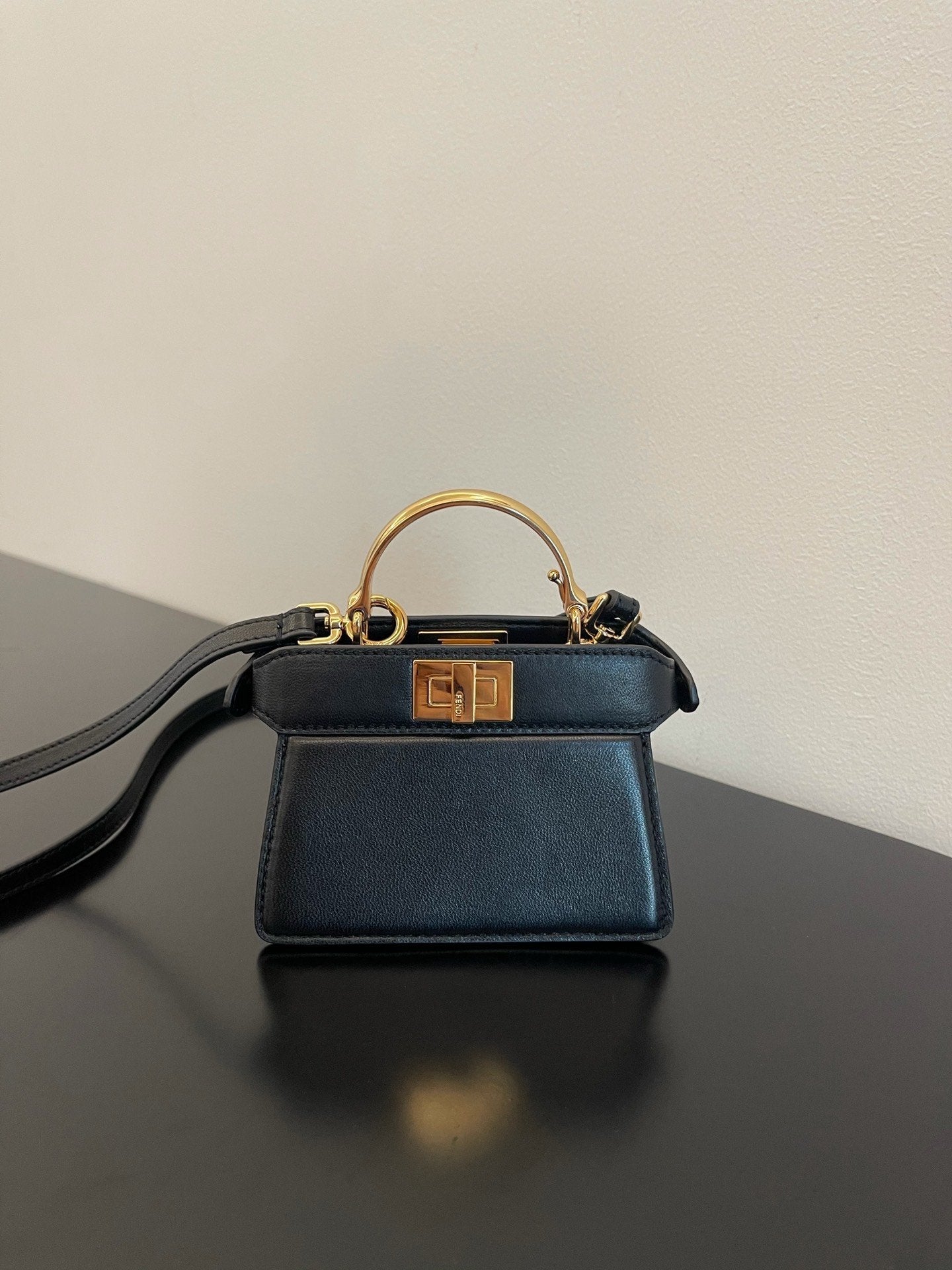 FI GlamI ISeeU Petite Black Micro Bag For Woman 11cm/4.5in