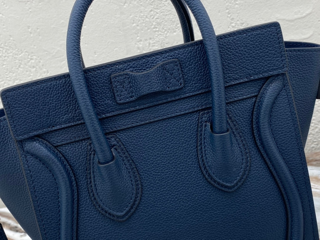 GLAMI Nano LuGucciage Bag In Drummed Dark Blue For Women 8in/20cmÃƒâ€šÃ‚Â 