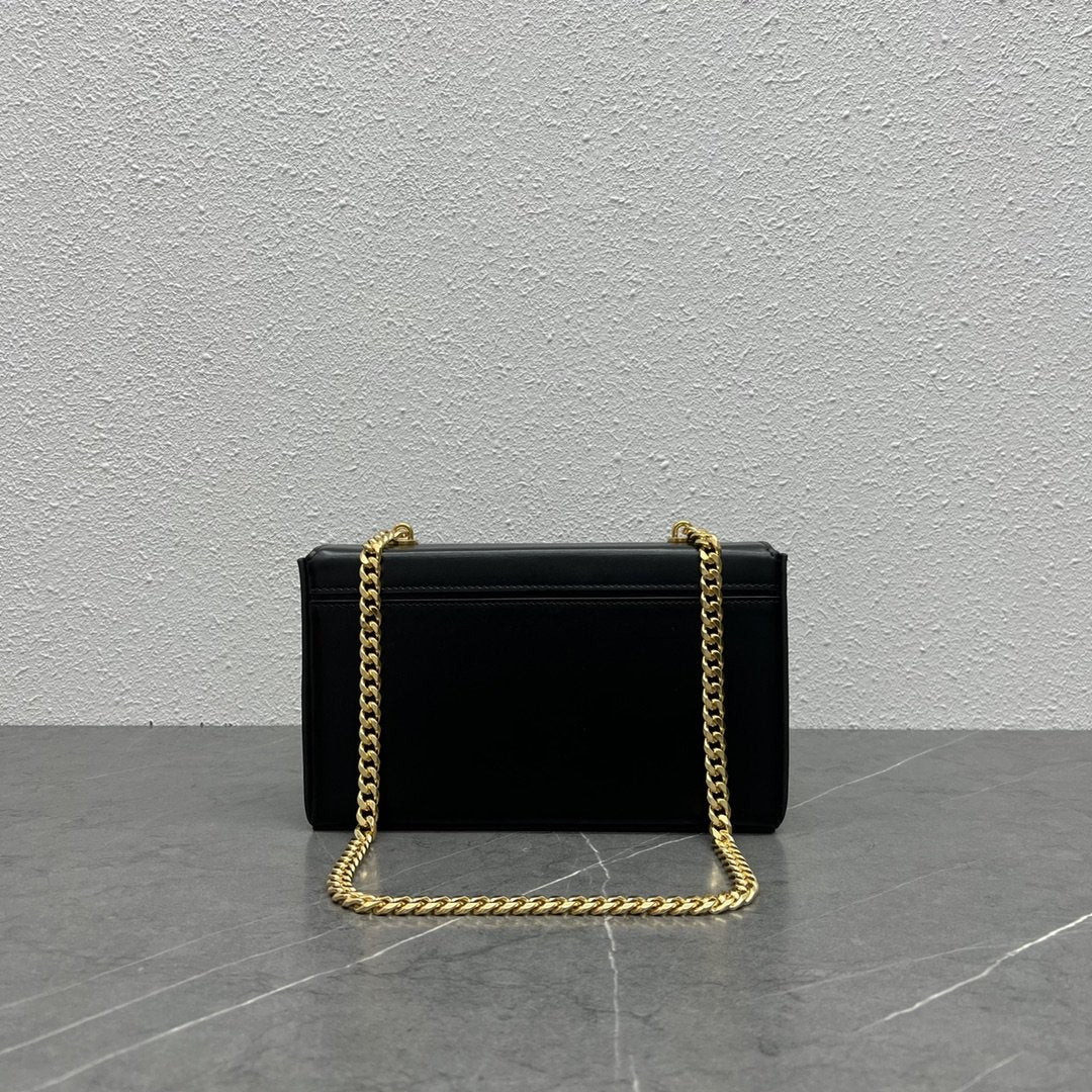 GLAMI Chain Box Triomphe Bag Black For Women 9in/22cm 110803BF4.38NO