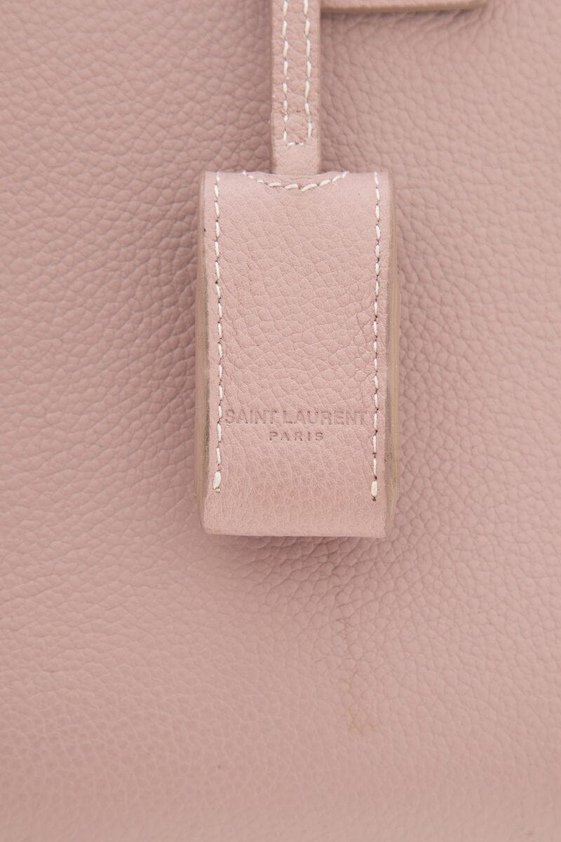 Saint Laurent Blush Sac De Jour Leather Handbag AS IS