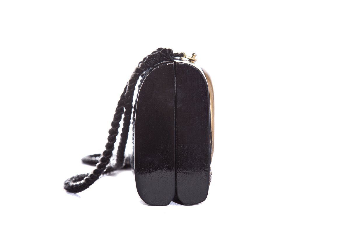 Timmy Woods Handmade Black & Gold Shoulder Bag