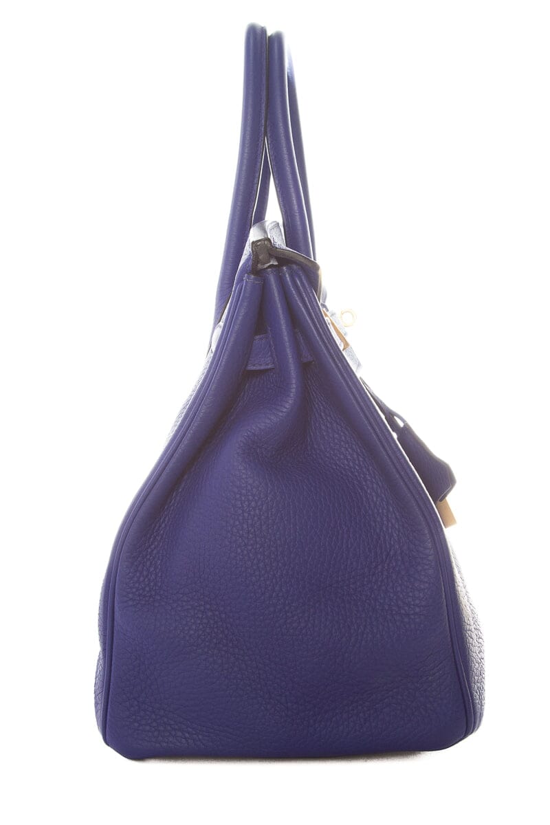 HermÃƒÆ’Ã‚Â¨s Blue Electric Birkin 35 Togo GHW  Handbag