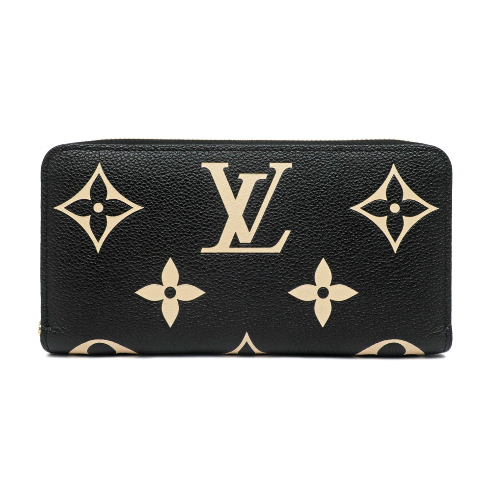 Louis Vuitton Monogram Implant  Wallet Long Wallet Black Beige Violet M80481   Mini