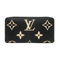 Louis Vuitton Monogram Implant  Wallet Long Wallet Black Beige Violet M80481   Mini