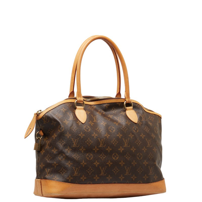 Louis Vuitton Monogram Locket Horizontal Handbag M40104 Brown PVC Leather  Louis Vuitton