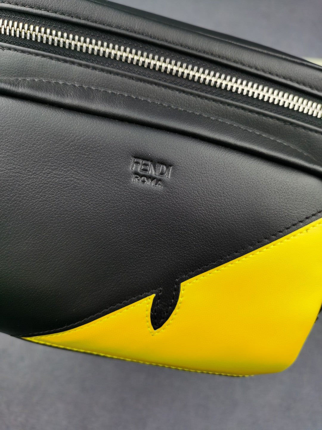 FI Little Monster Belt Bag Black/Yellow For Men, Men’s Bag 7.9in/20cm FF