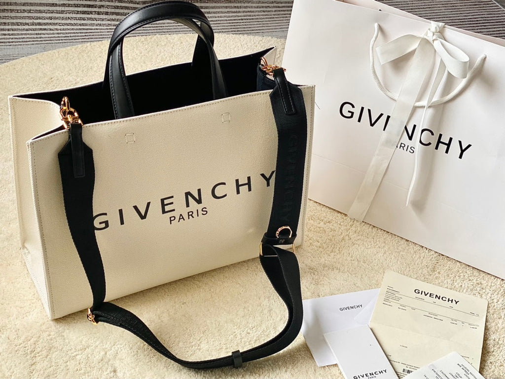 gv MeGLAMIum G Tote Shopper Bag Canvas Ivory For Women, Handbags, Shoulder Bags 14.5in/37cm GVC GLAMI50N2B1H1-105
