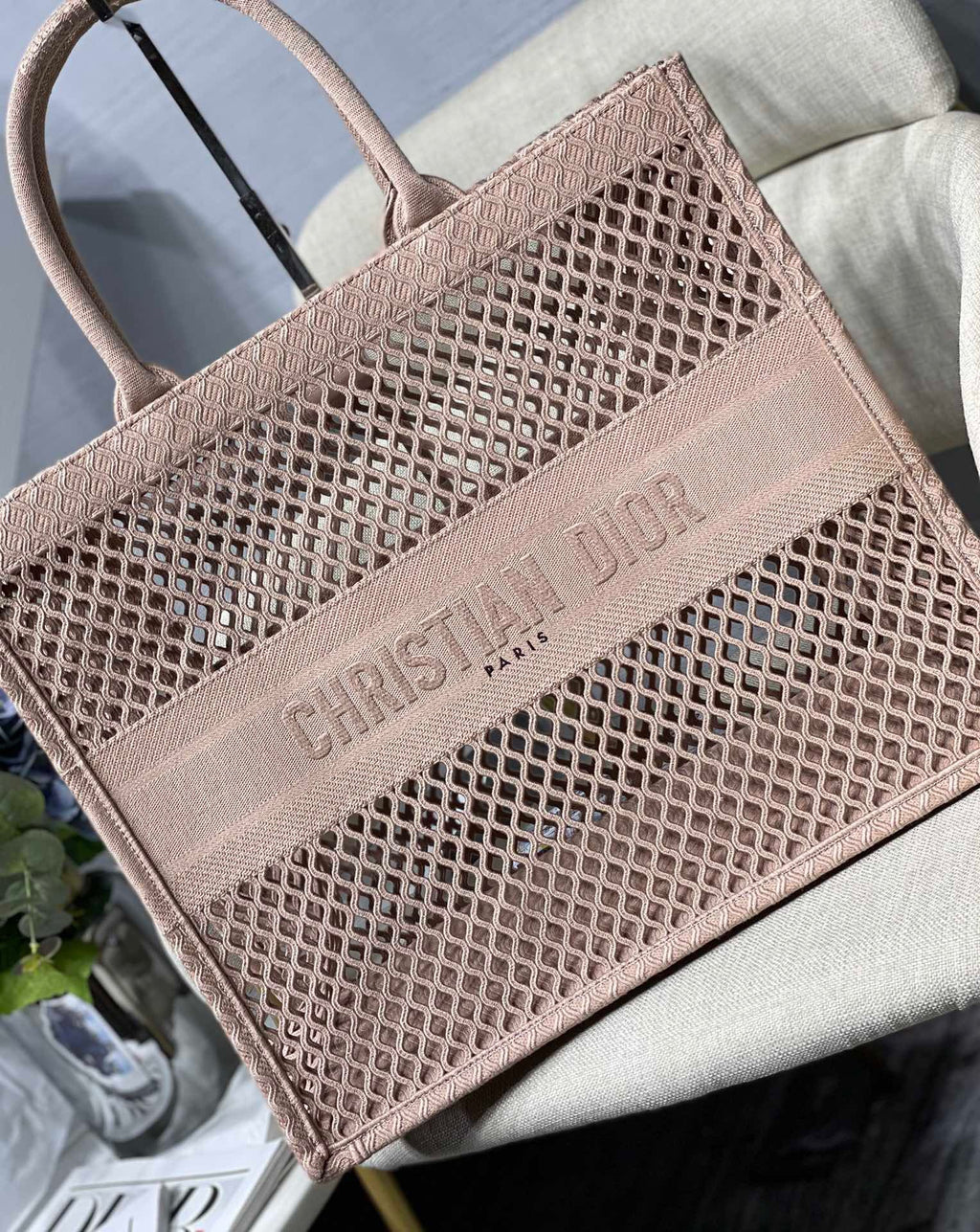 GLAMI Large Book Tote Pink, For Women, WomenÃ¢â‚¬â„¢s Handbags 16.5in/42cm CD