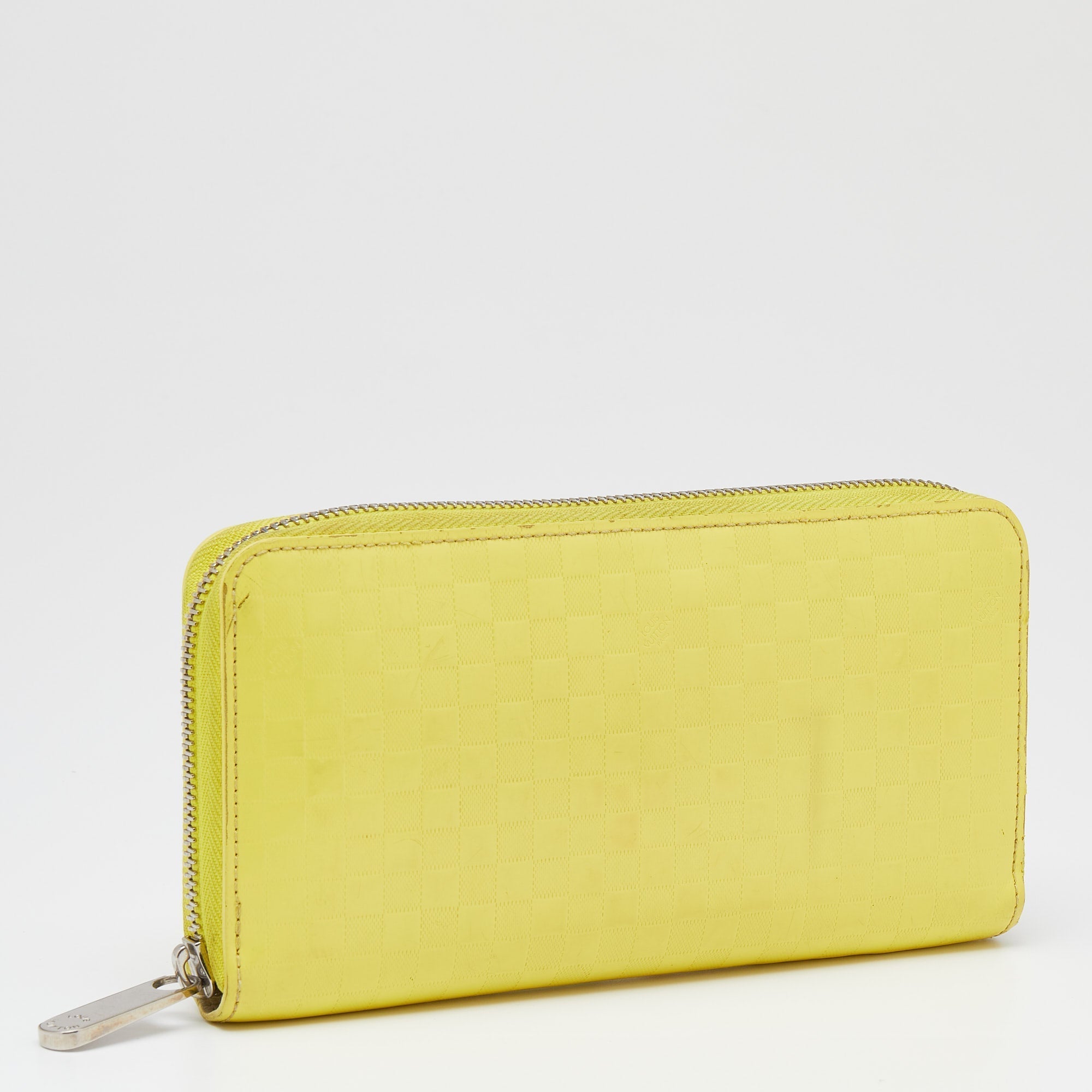 Louis Vuitton Yellow Damier Facette Zippy Wallet..