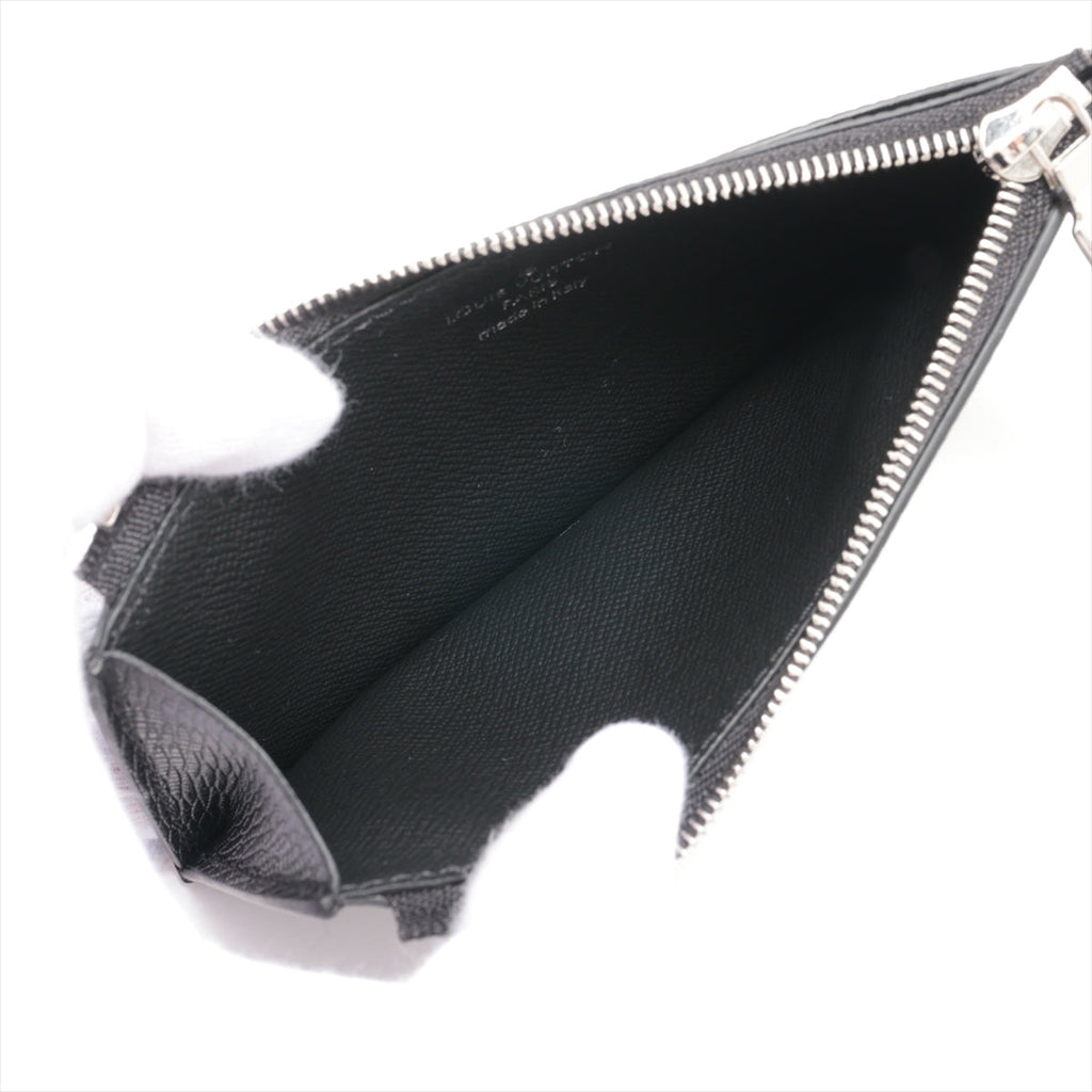 Louis Vuitton Taiga Coin Card Her M62914 Black Coin Case