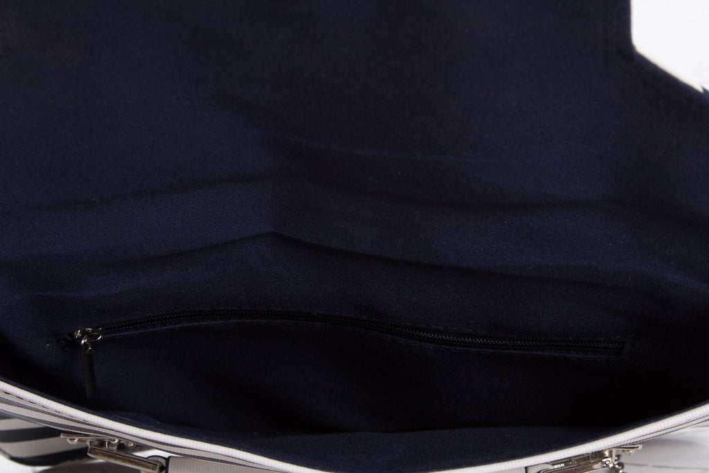 No Label Navy & White Stripe Envelope Cross-Body