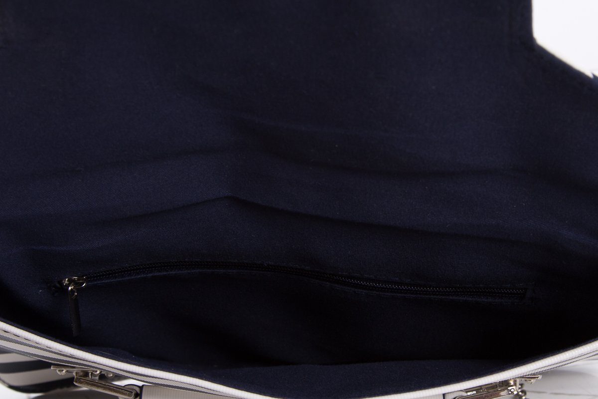 No Label Navy & White Stripe Envelope Cross-Body