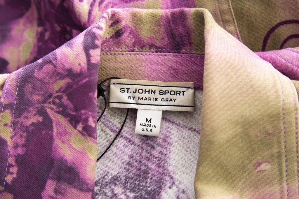 St. John Lavender Floral Motif Jacket SZ M
