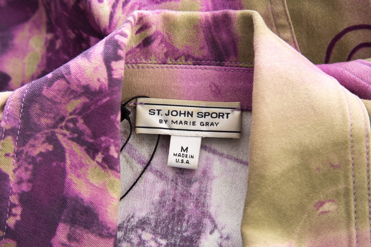 St. John Lavender Floral Motif Jacket SZ M