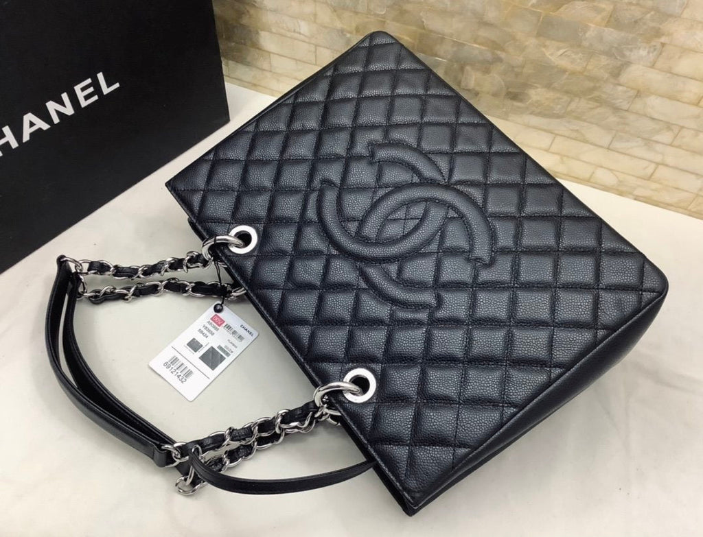 CHL Classic Tote Bag Silver Hardware Black For Women 13.3in/34cm
