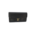 Louis Vuitton Black Calfskin LockMe Long Wallet