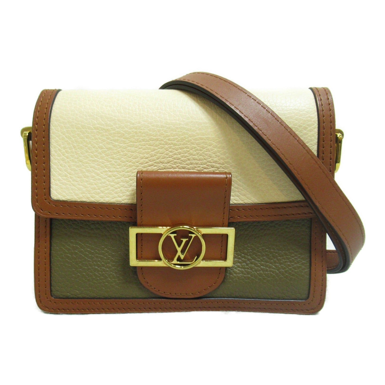Louis Vuitton Louis Vuitton Dolphin Mini Shoulder Bag Leather  Leather  Brown Cream/Cake M44580