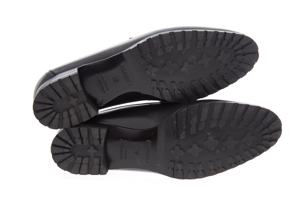 HermÃƒÆ’Ã‚Â¨s Black Loafers SZ 36
