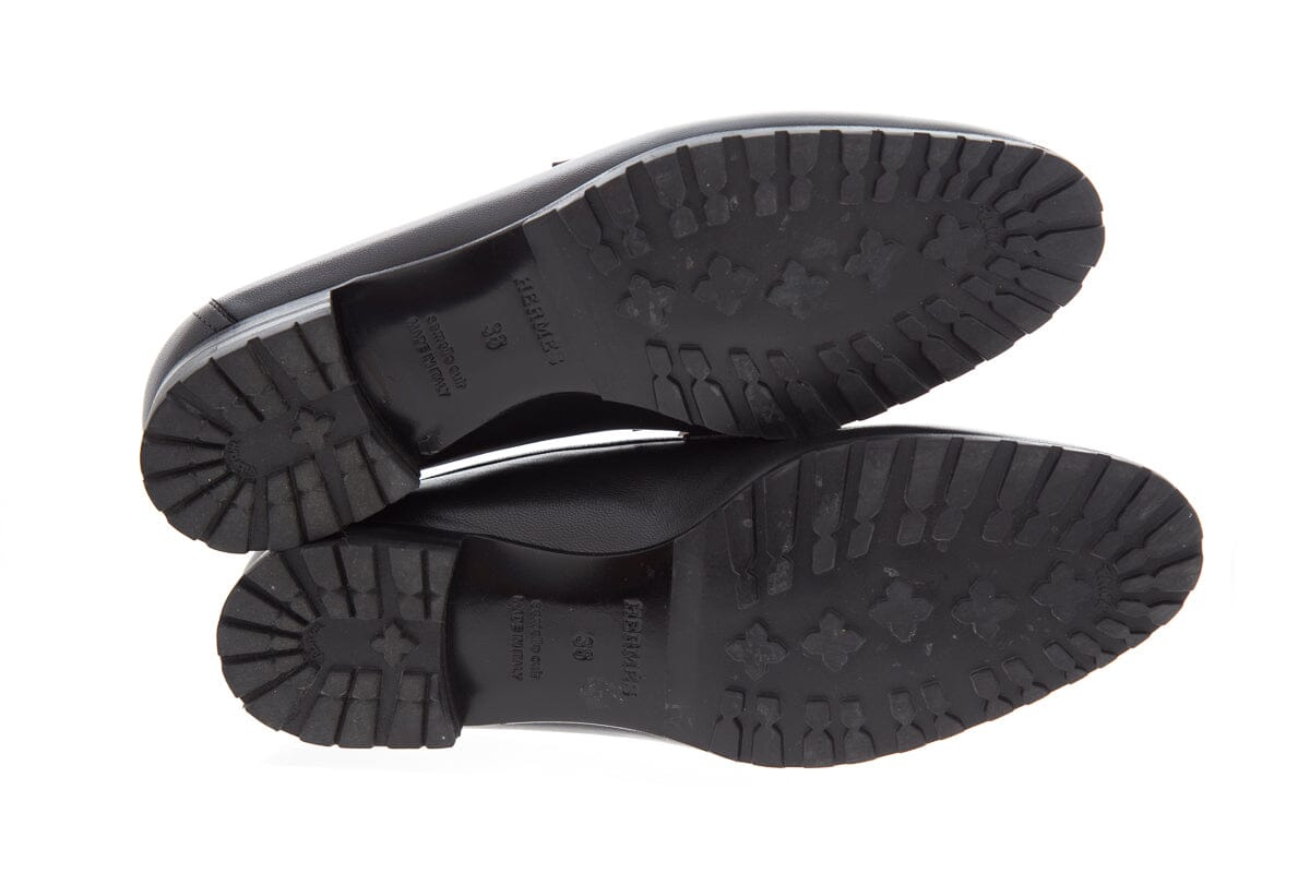 HermÃƒÆ’Ã‚Â¨s Black Loafers SZ 36