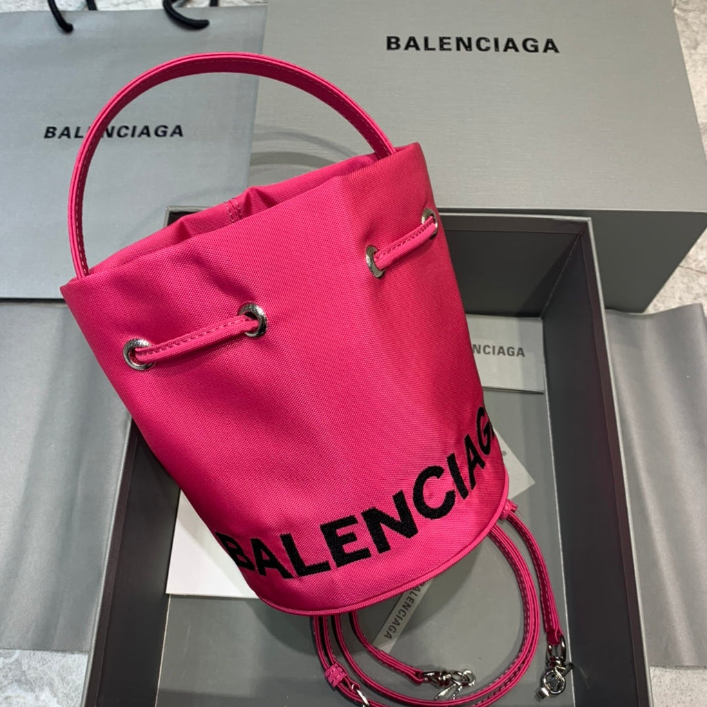 Balen Le Cagole MeGLAMIum Bucket Bag In Dark Pink, For Women,  Bags 11.8in/30cm