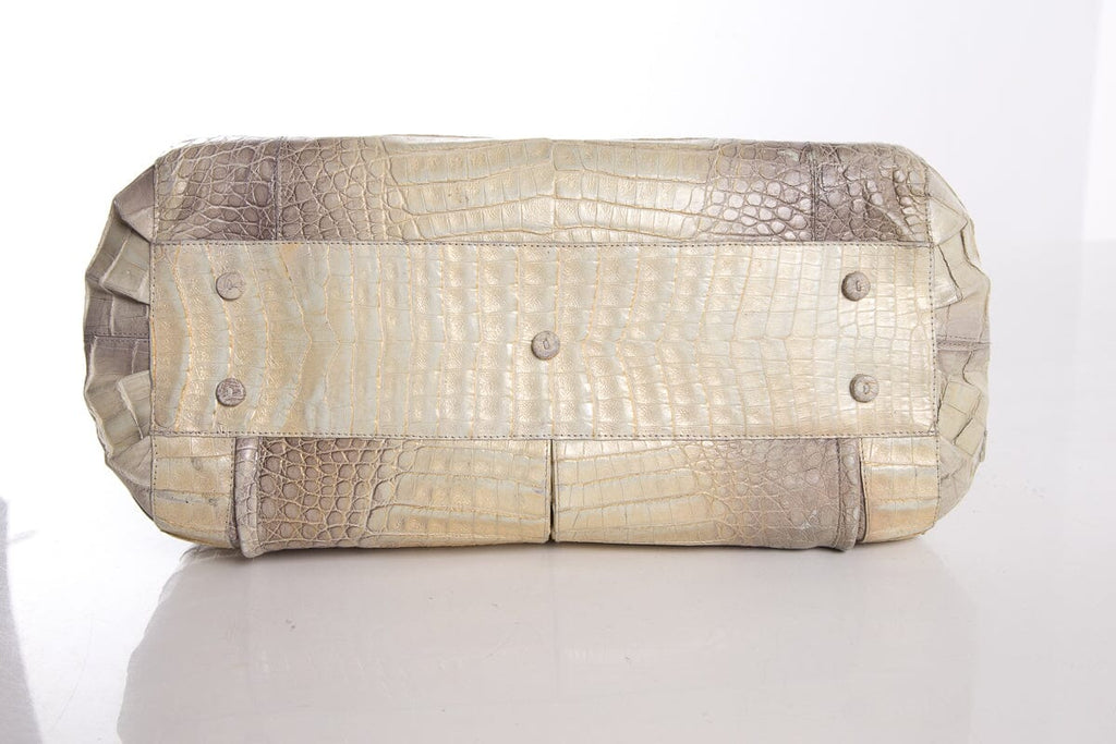 Nancy Gonzalez natural Caiman Crocodile Tote