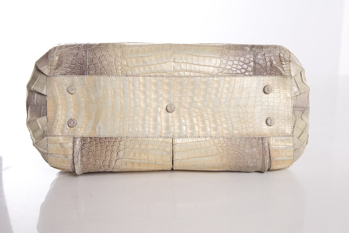 Nancy Gonzalez natural Caiman Crocodile Tote