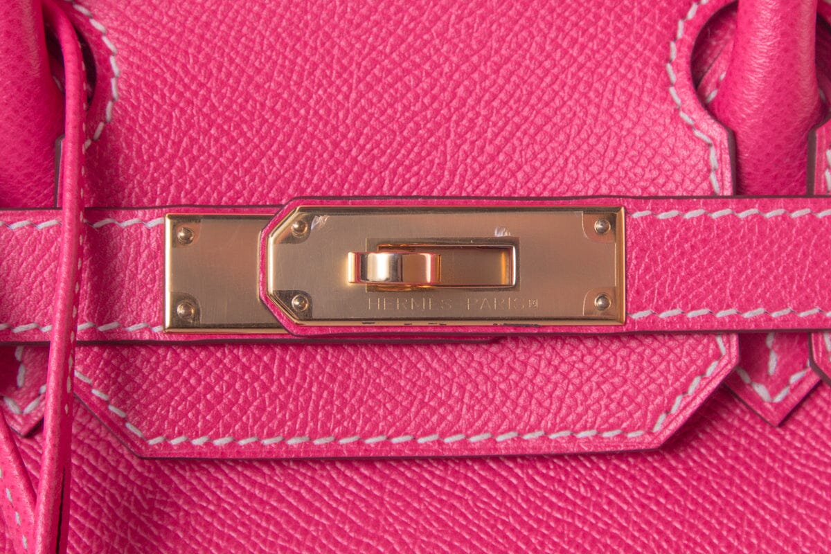 HermÃƒÆ’Ã‚Â¨s Birkin 30cm  Rose Tyrien/ Anemone  Epsom GHW Handbag