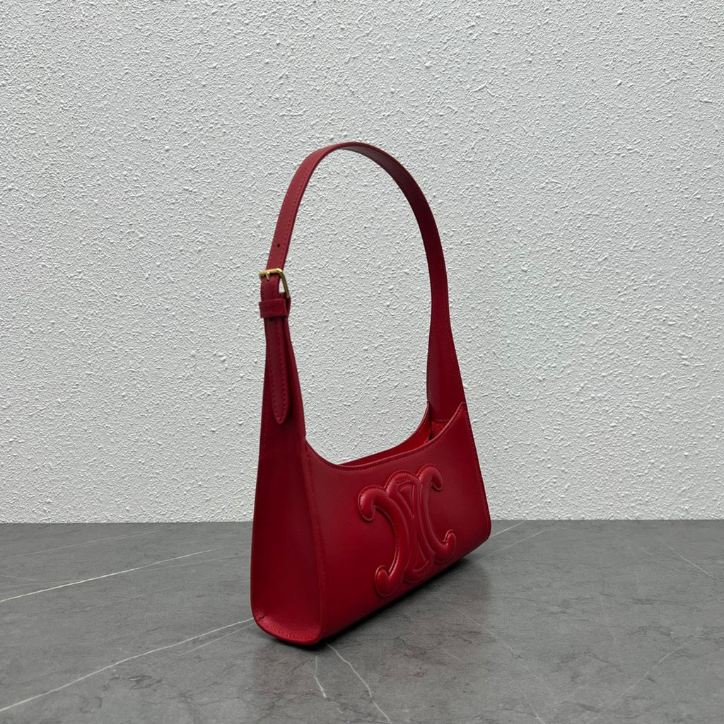 GLAMI Cuir Triomphe Shoulder Bag Red For Women 9.4in/24cm