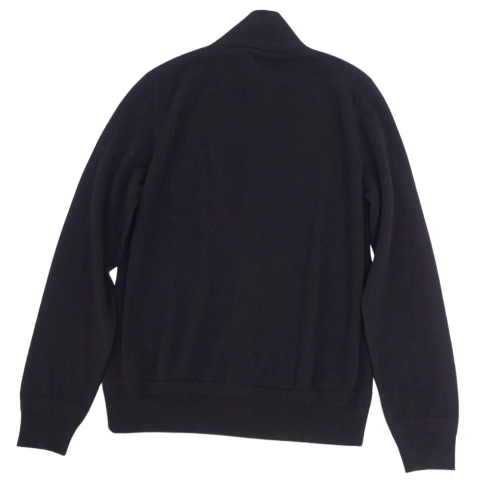 Louis Vuitton Cardigans Drivers Cashmere 100% LV Logo Stitch Tops Mens Made in Italy M Black ,