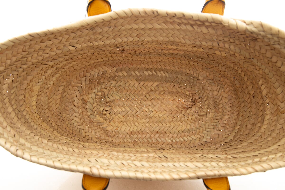 Chloe Yellow Raffia Marcie Basket Handbag