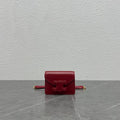 GLAMI Card Holder On Chain Triomphe Red For Women 4in/11cm 10J743DPV.27VD