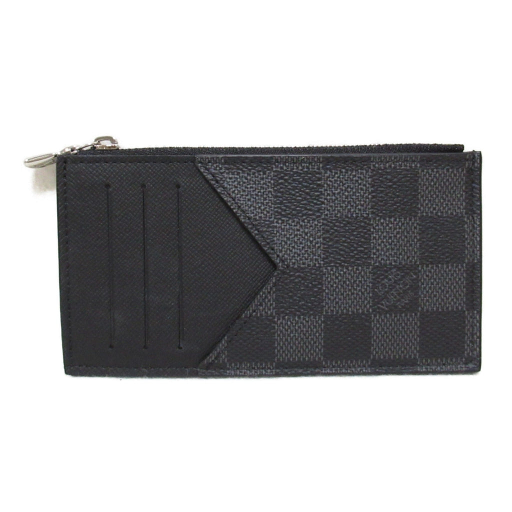 Louis Vuitton Coin Card Her Coin Case Coin Case Wallet PVC Coated Canvas Damier Graffit Men Black N64038