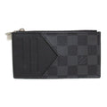 Louis Vuitton Coin Card Her Coin Case Coin Case Wallet PVC Coated Canvas Damier Graffit Men Black N64038