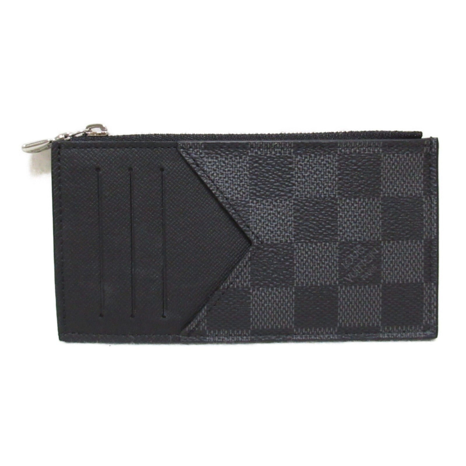 Louis Vuitton Coin Card Her Coin Case Coin Case Wallet PVC Coated Canvas Damier Graffit Men Black N64038