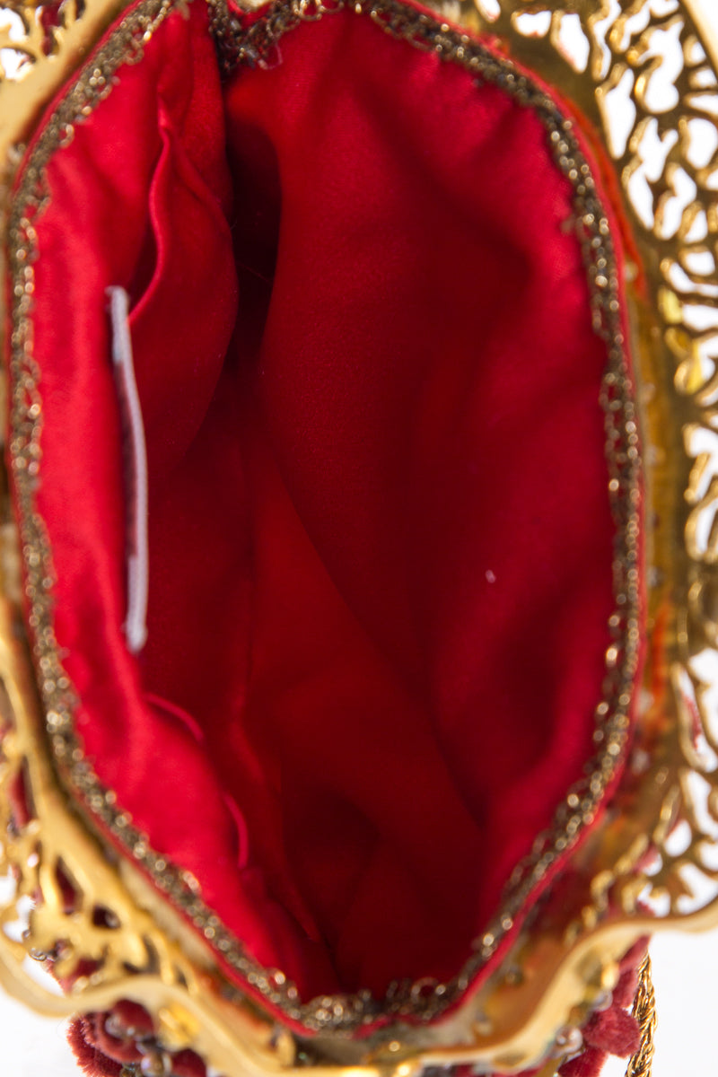 Badgley Mischka Red Mini Frame Clutch