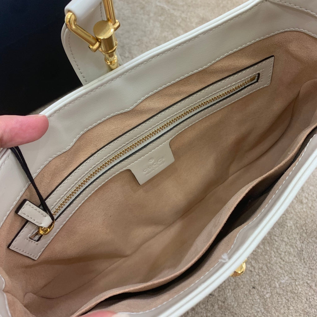 gg Jackie 1961 Small Shoulder Bag White For Women 10.8in/27.5cm gg 636709 10O0G 9022