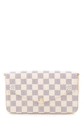 Louis Vuitton Felicie Pochette White Damier Cross-Body