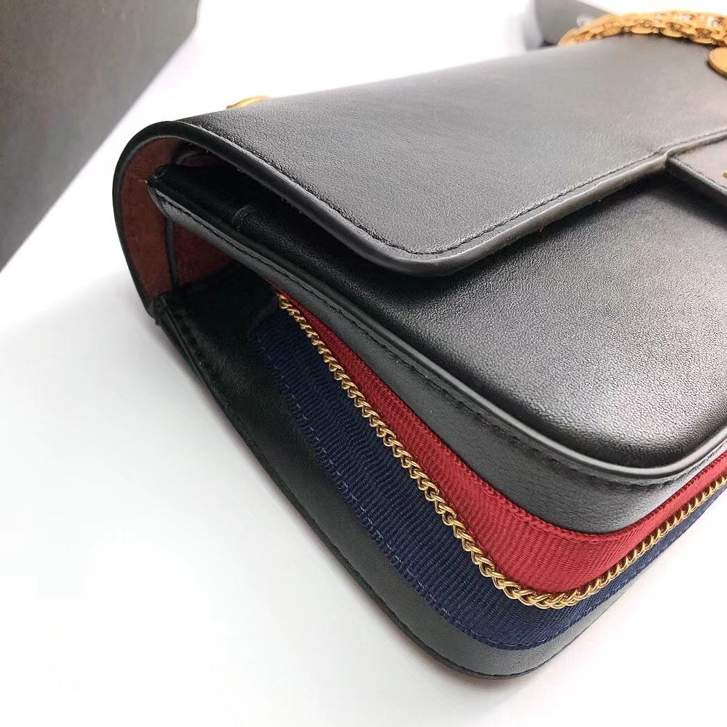CHLMaroon Medallion Nude Reissue 2.55 Classic 225 Flap Black Bag For Women 24cm/9.4in
