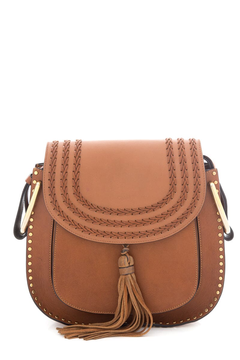 Chloe Brown Hudson Whipstitch Leather Handbag