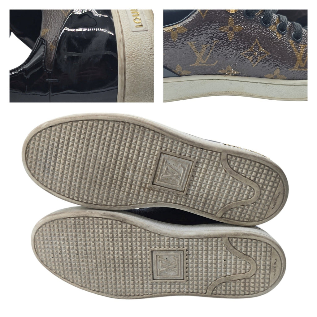 Louis Vuitton Monogram Canvas and Patent Frontrow Sneakers- Sz. 37
