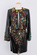 Tailleur en cuir Yves Saint Laurent